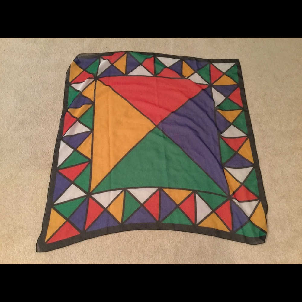 Sheer multicolored scarf